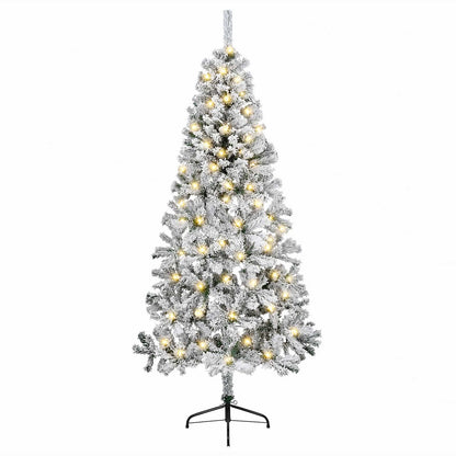 Artificial Hinged Christmas Tree 240 cm 300 LEDs Warm White
