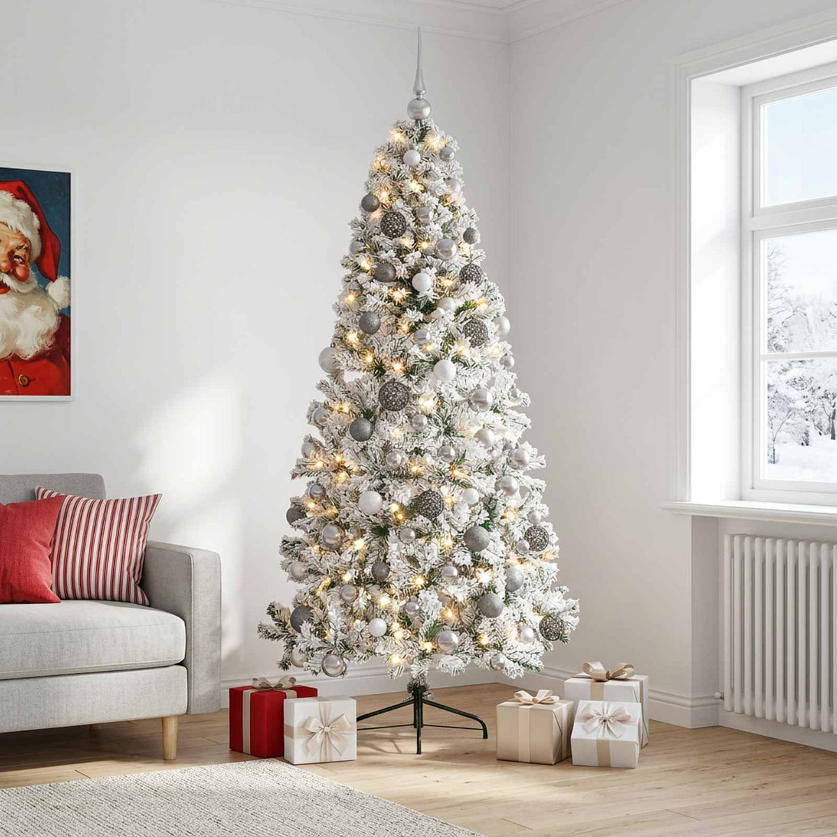 Artificial Christmas Tree with Bauble 180 cm 300 LEDs