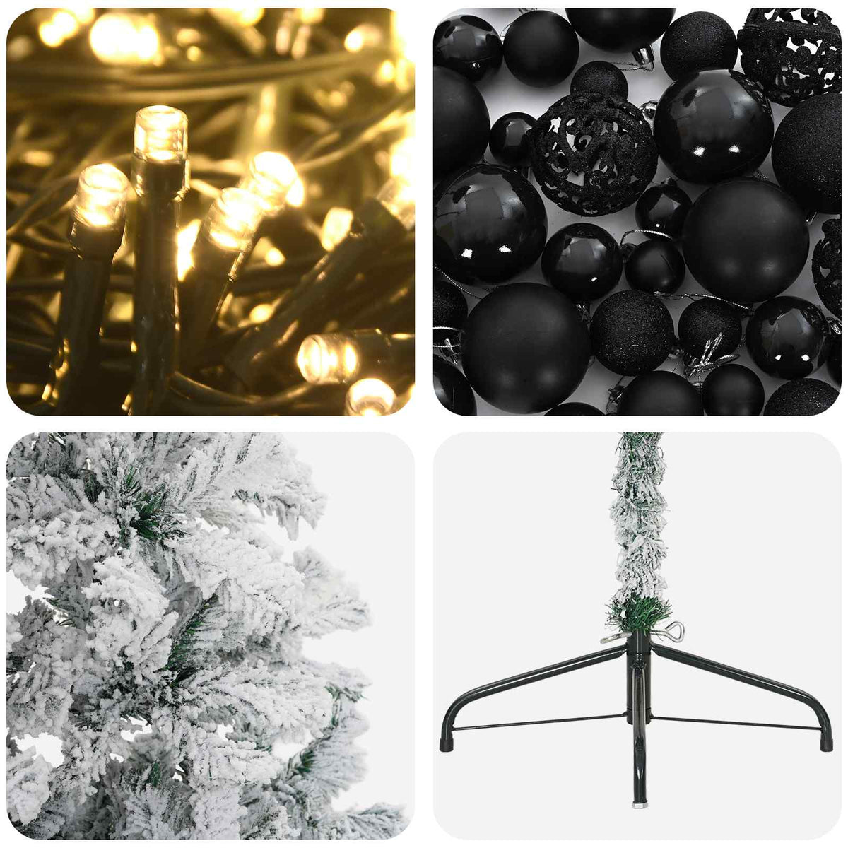 Artificial Christmas Tree with Bauble 180 cm 300 LEDs