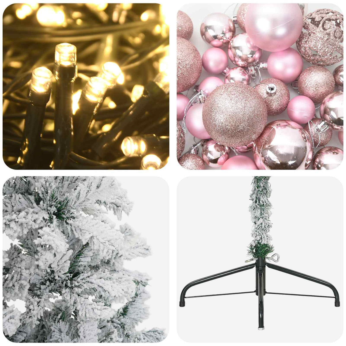 Artificial Christmas Tree with Bauble 210 cm 300 LEDs