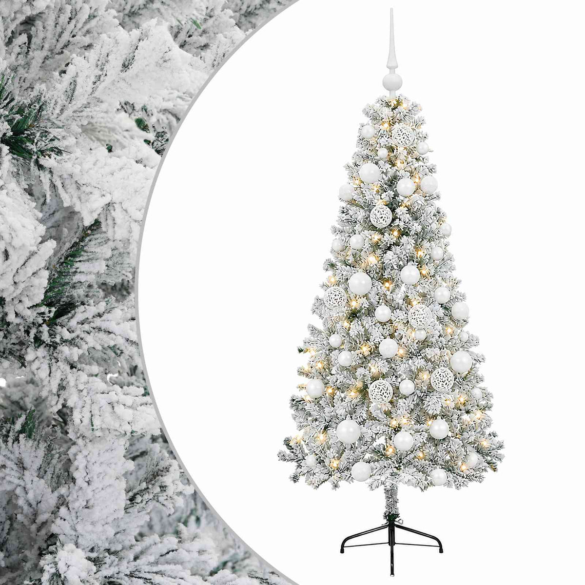 Artificial Christmas Tree with Bauble 150 cm 150 LEDs