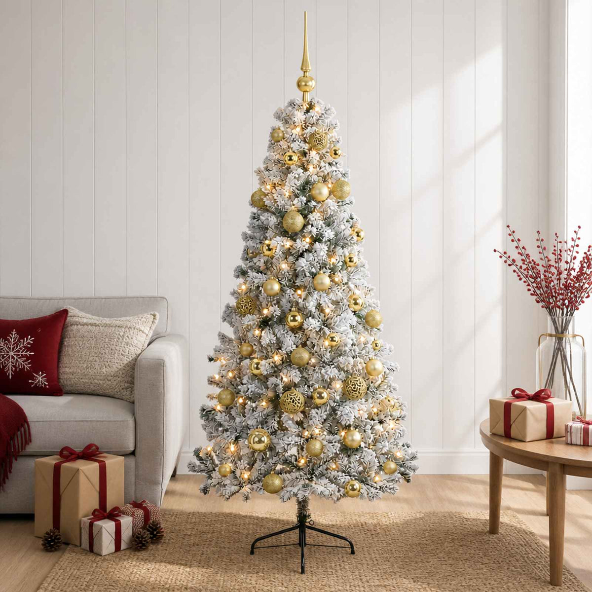 Artificial Christmas Tree with Bauble 120 cm 150 LEDs