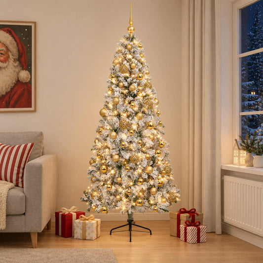 Artificial Christmas Tree with Bauble 210 cm 300 LEDs