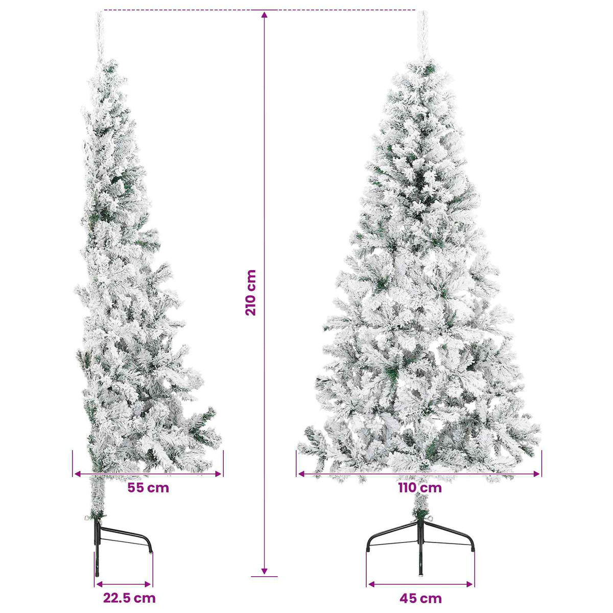 Artificial Christmas Tree with Bauble 210 cm 300 LEDs