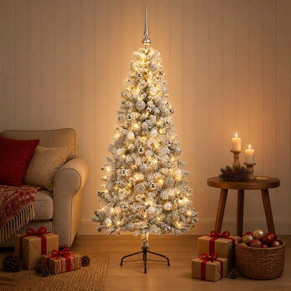 Artificial Christmas Tree with Bauble 150 cm 150 LEDs