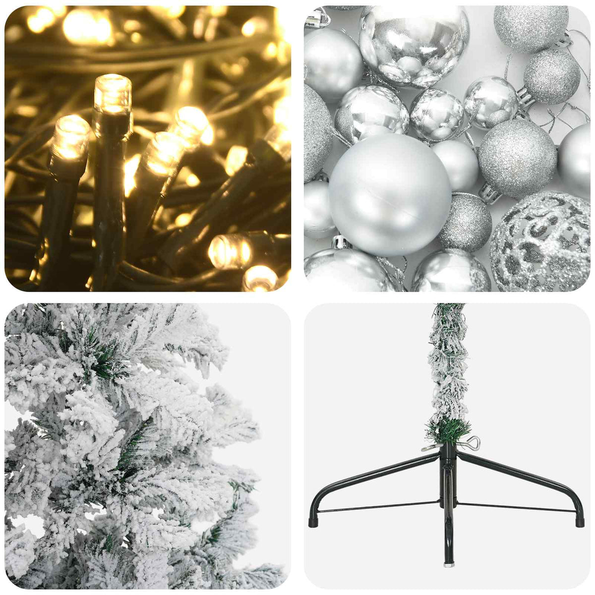 Artificial Christmas Tree with Bauble 150 cm 150 LEDs