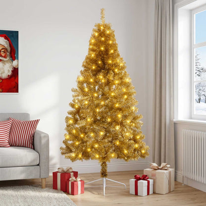 Artificial Hinged Christmas Tree 210 cm 300 LEDs Warm White