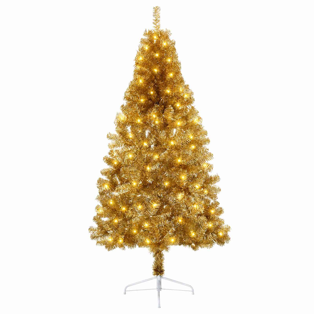 Artificial Hinged Christmas Tree 150 cm 150 LEDs Warm White