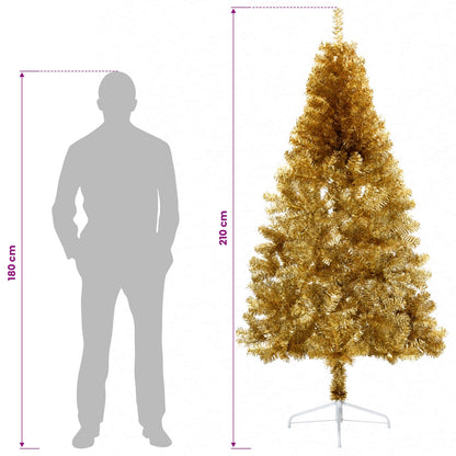 Artificial Hinged Christmas Tree 210 cm 300 LEDs Warm White