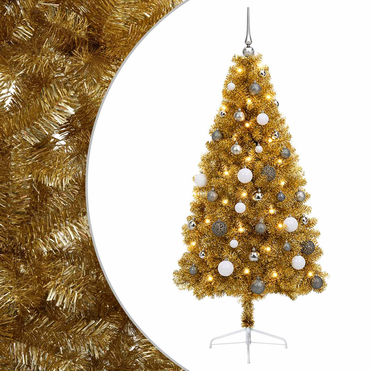 Artificial Christmas Tree with Bauble 150 cm 150 LEDs