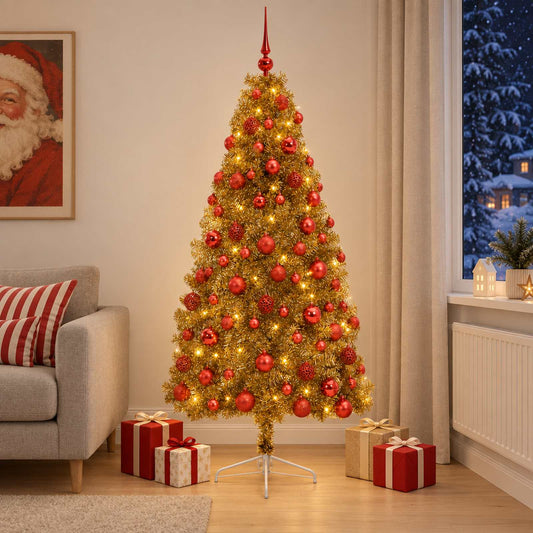 Artificial Christmas Tree with Bauble 180 cm 300 LEDs