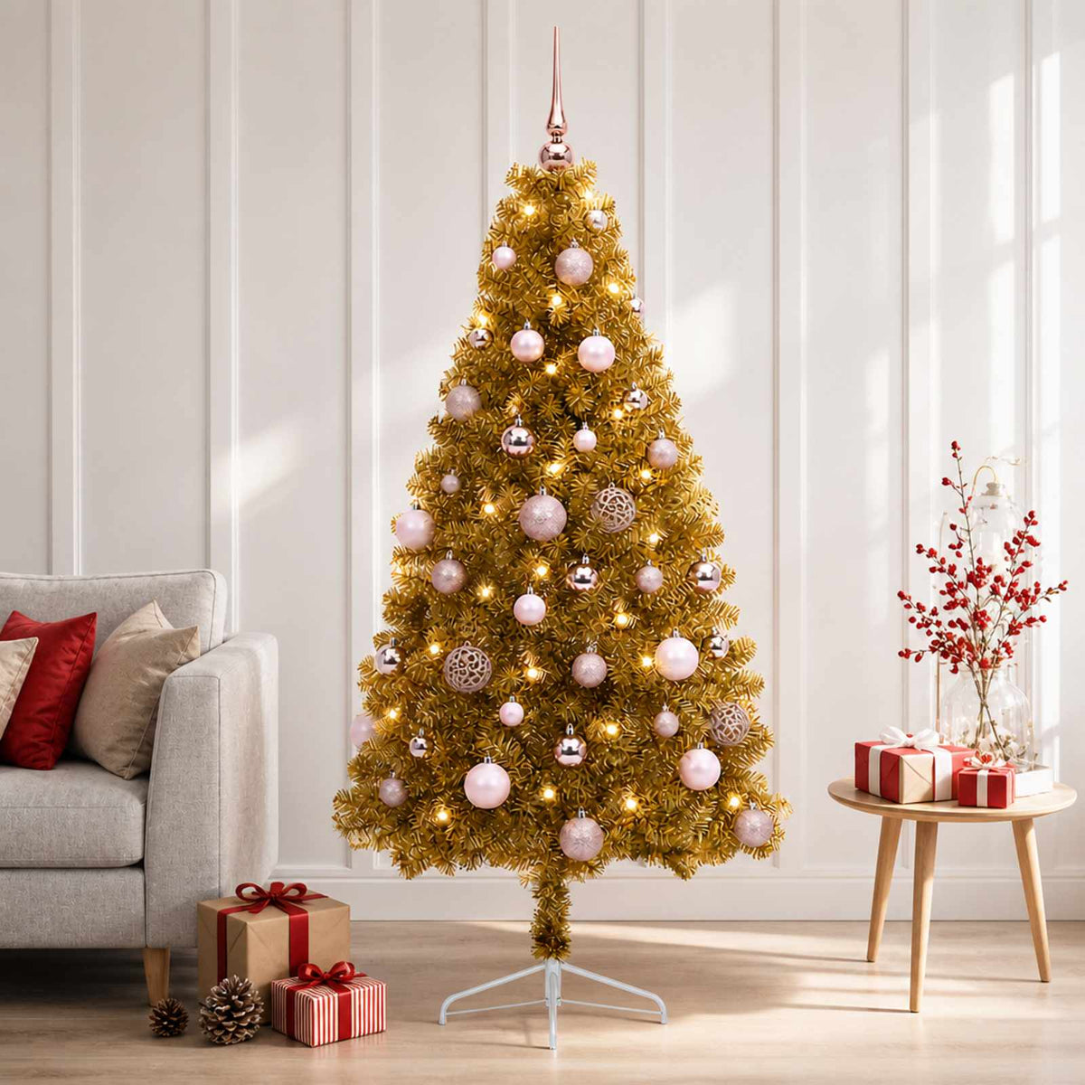 Artificial Christmas Tree with Bauble 150 cm 150 LEDs