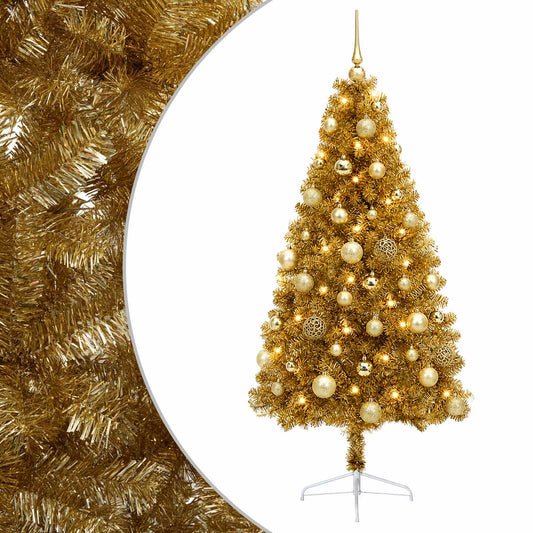 Artificial Christmas Tree with Bauble 150 cm 150 LEDs