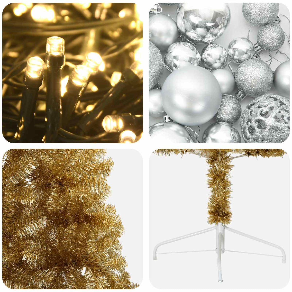 Artificial Christmas Tree with Bauble 180 cm 300 LEDs