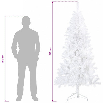 Artificial Hinged Christmas Tree 210 cm 300 LEDs Warm White