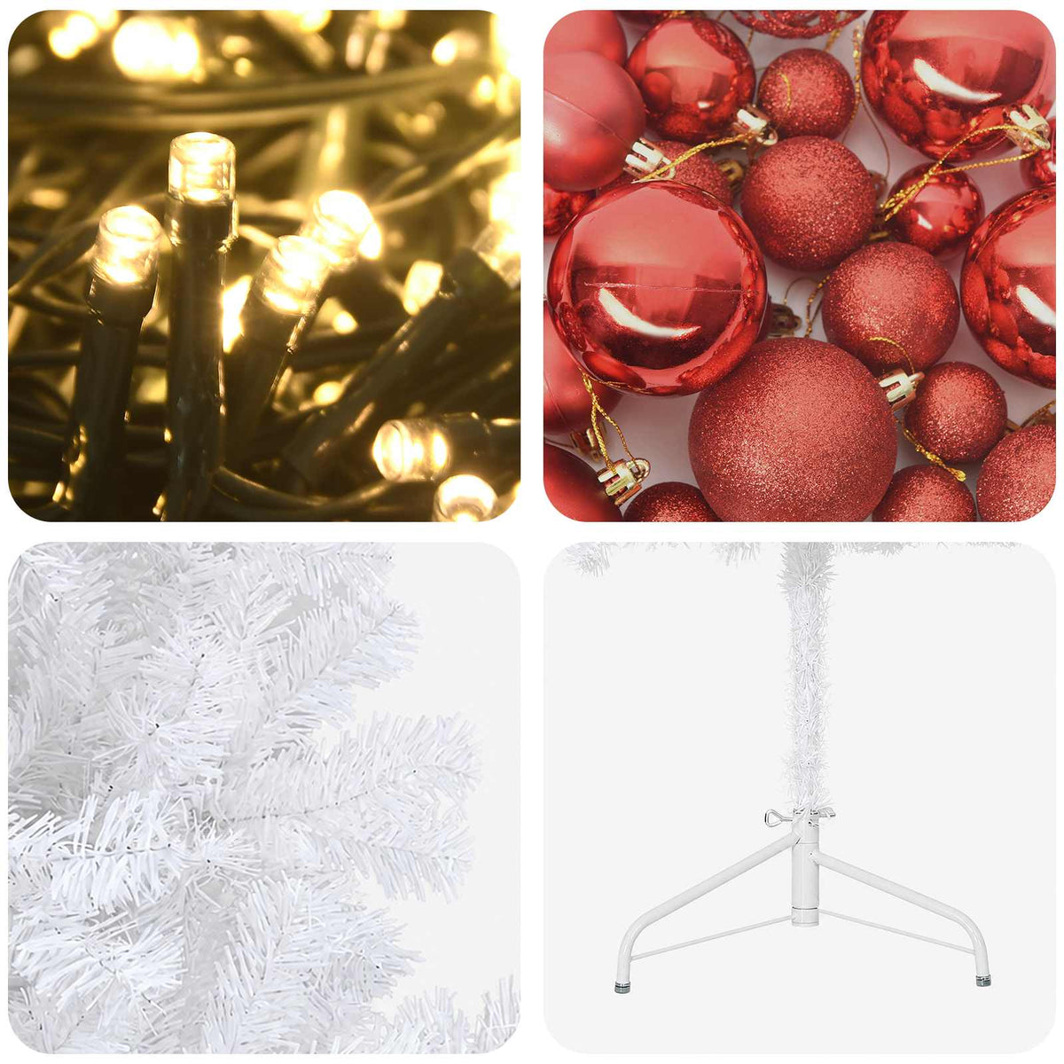 Artificial Christmas Tree with Bauble 150 cm 150 LEDs