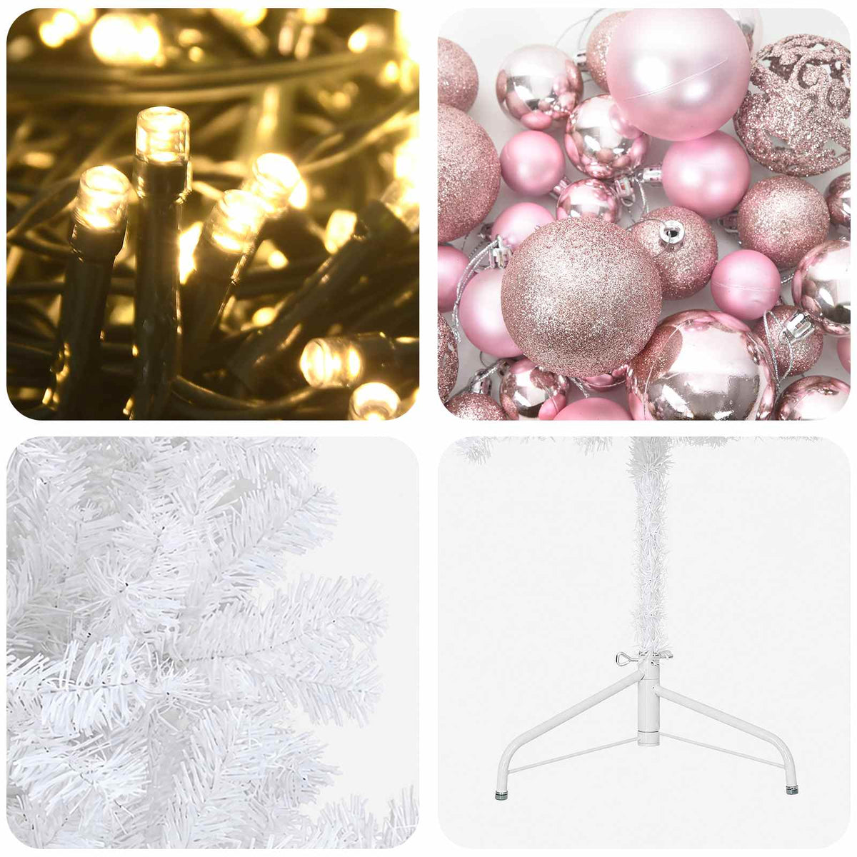 Artificial Christmas Tree with Bauble 180 cm 300 LEDs