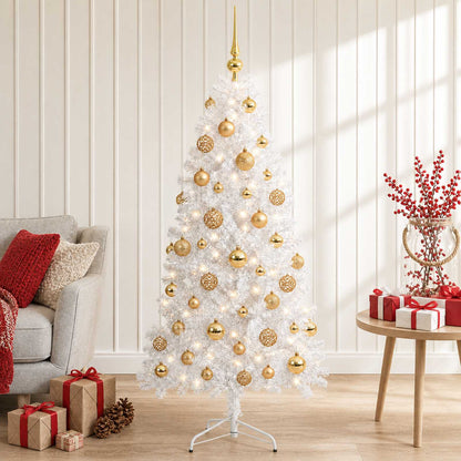 Artificial Hinged Christmas Tree 150 cm 150 LEDs Warm White