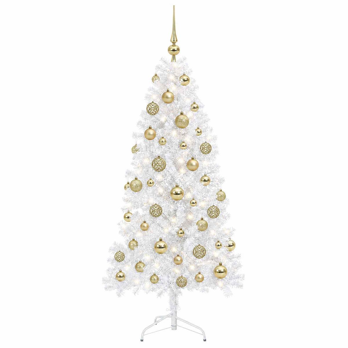 Artificial Hinged Christmas Tree 150 cm 150 LEDs Warm White