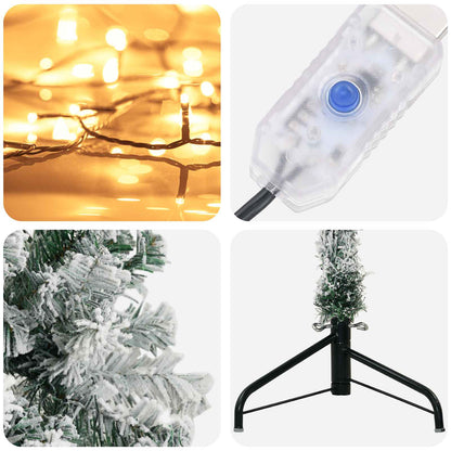 Artificial Hinged Christmas Tree 150 cm 150 LEDs Warm White