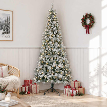 Artificial Hinged Christmas Tree 180 cm 300 LEDs Warm White
