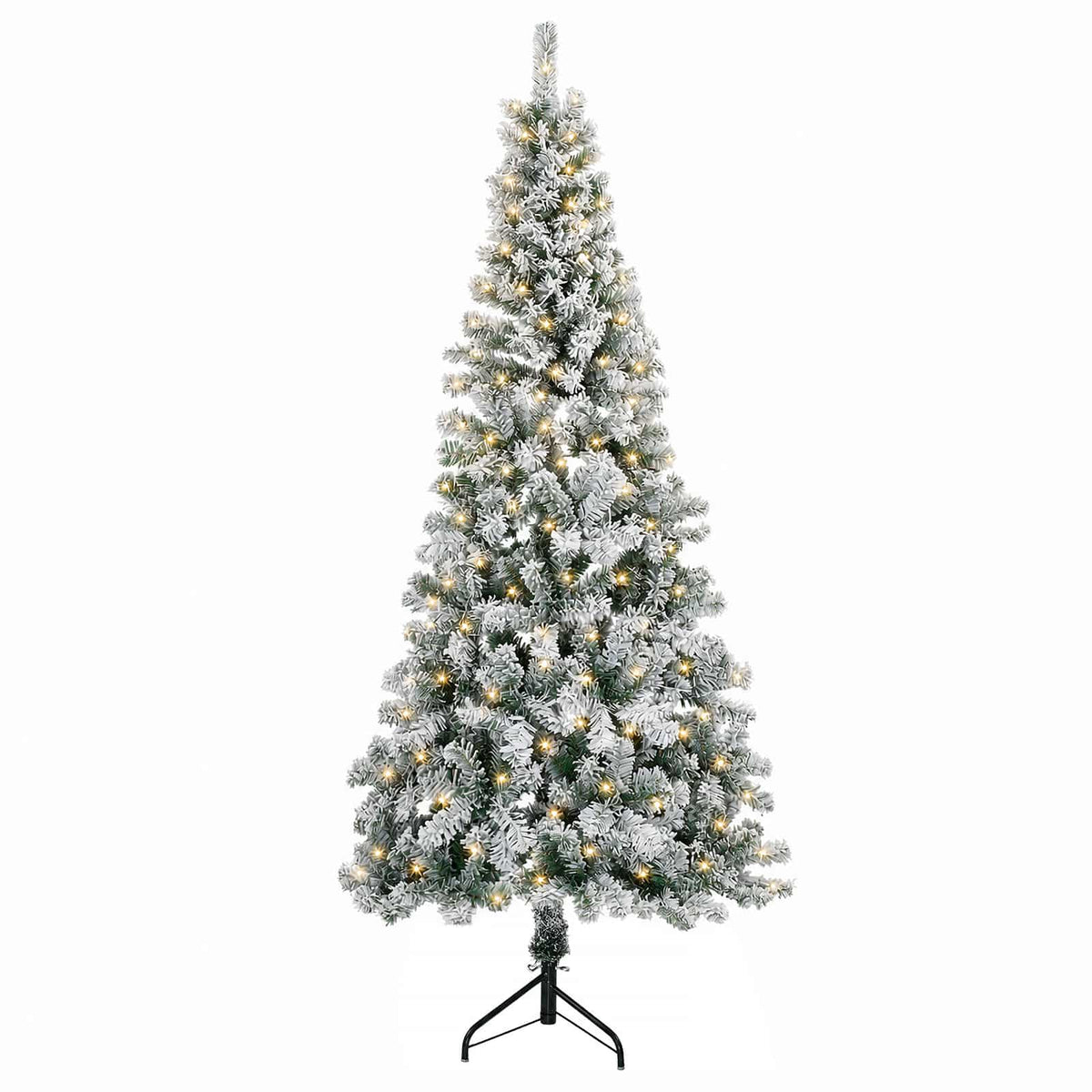 Artificial Hinged Christmas Tree 180 cm 300 LEDs Warm White