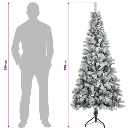 Artificial Hinged Christmas Tree 180 cm 300 LEDs Warm White