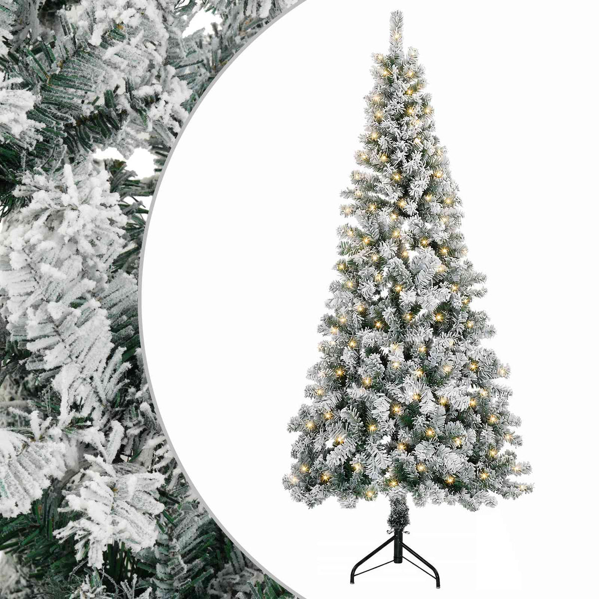 Artificial Hinged Christmas Tree 240 cm 300 LEDs Warm White