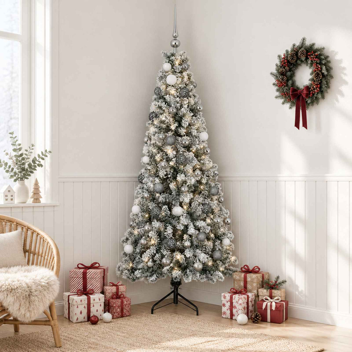 Artificial Christmas Tree with Bauble 240 cm 300 LEDs