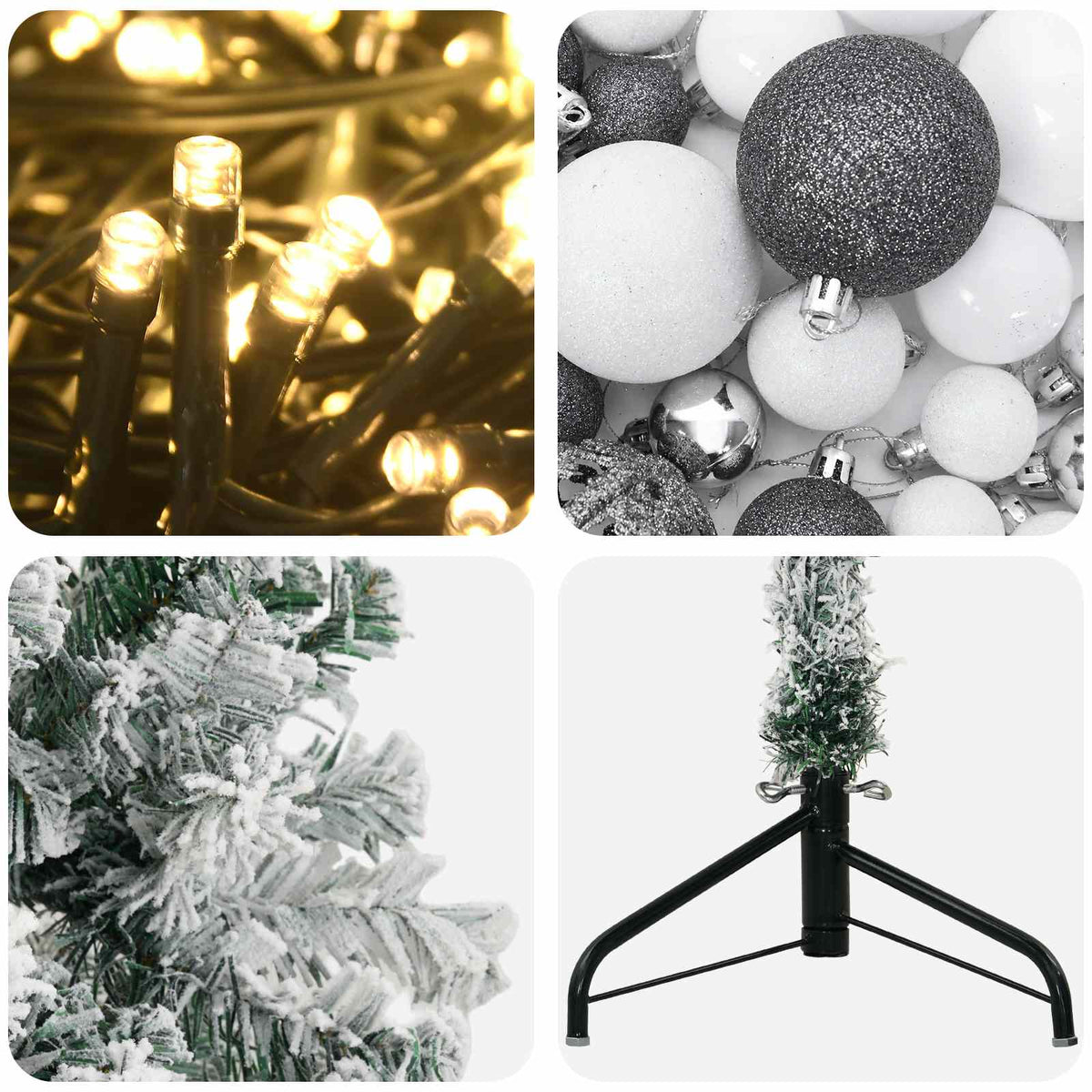 Artificial Christmas Tree with Bauble 240 cm 300 LEDs