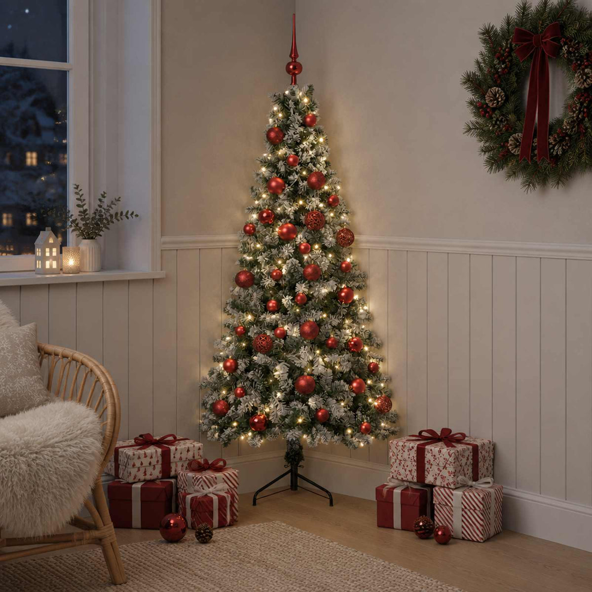 Artificial Christmas Tree with Bauble 150 cm 150 LEDs