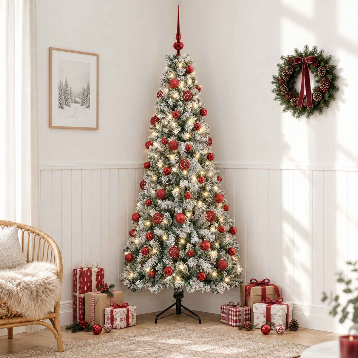 Artificial Christmas Tree with Bauble 240 cm 300 LEDs