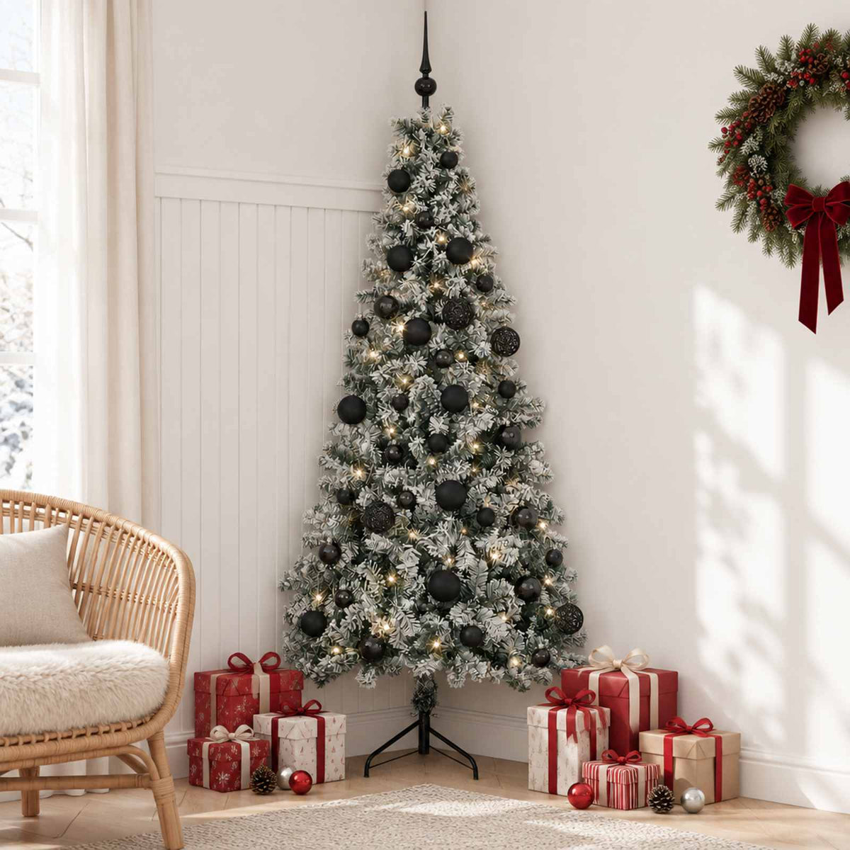 Artificial Christmas Tree with Bauble 150 cm 150 LEDs