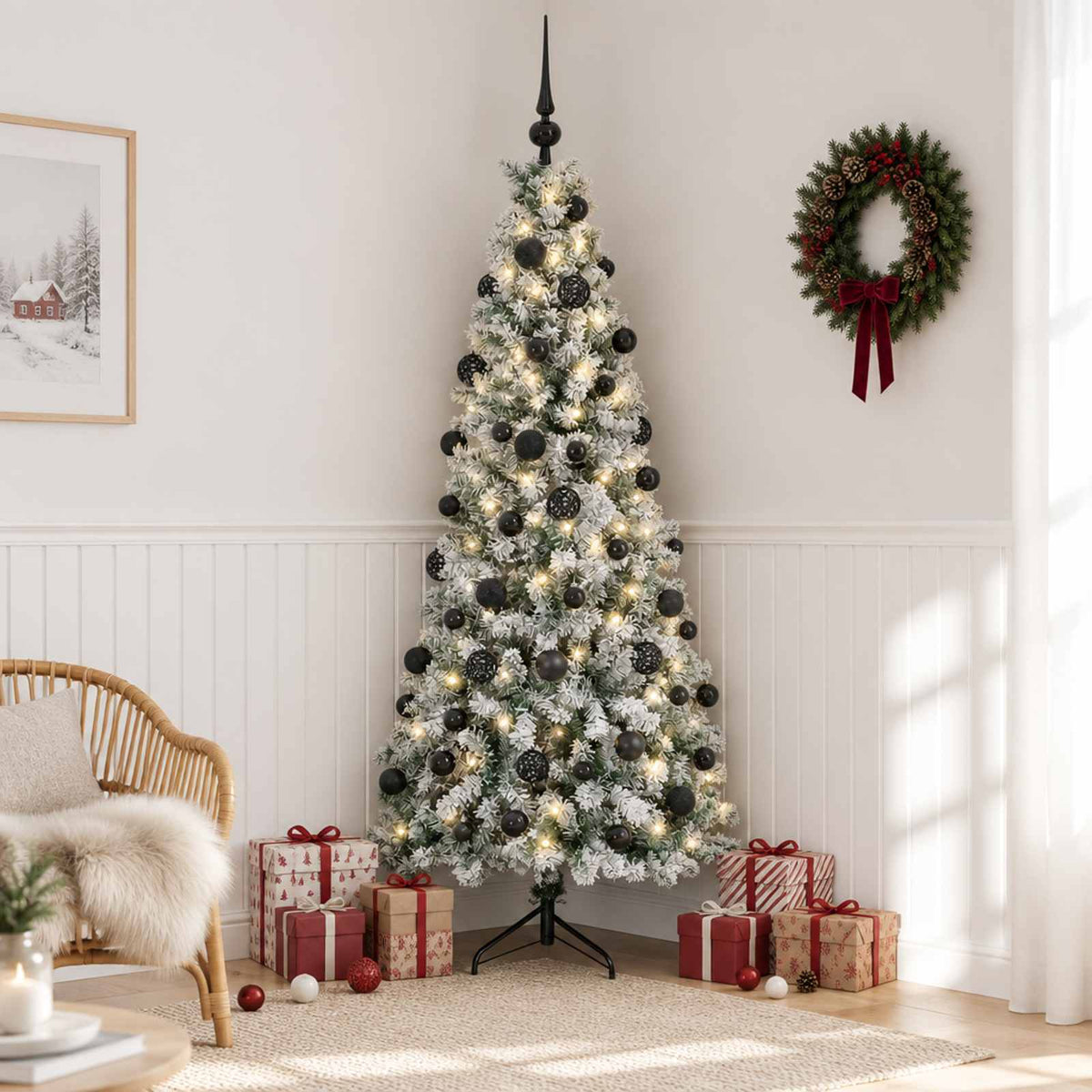 Artificial Christmas Tree with Bauble 240 cm 300 LEDs