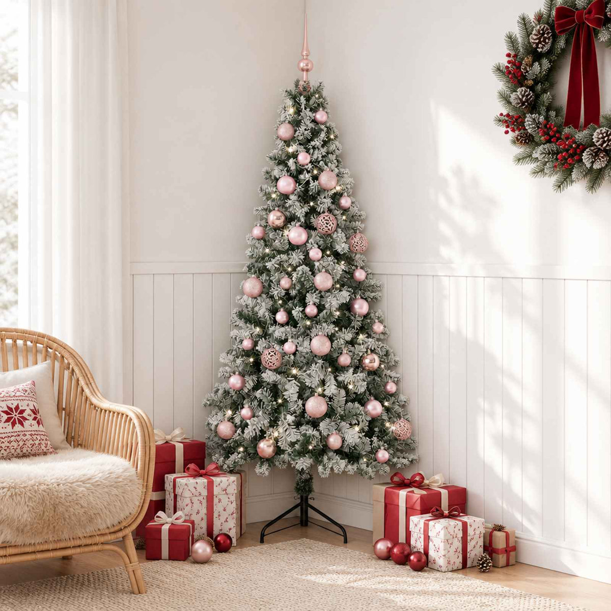 Artificial Christmas Tree with Bauble 150 cm 150 LEDs