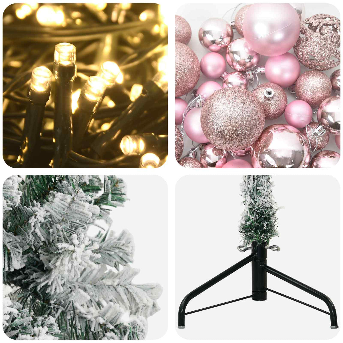 Artificial Christmas Tree with Bauble 180 cm 300 LEDs