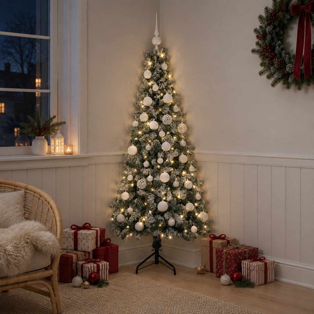 Artificial Christmas Tree with Bauble 150 cm 150 LEDs