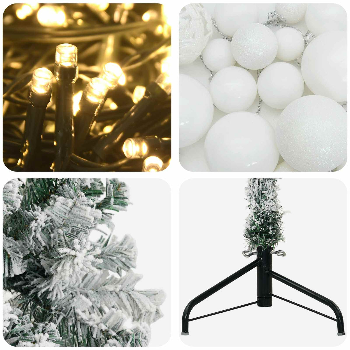 Artificial Christmas Tree with Bauble 150 cm 150 LEDs