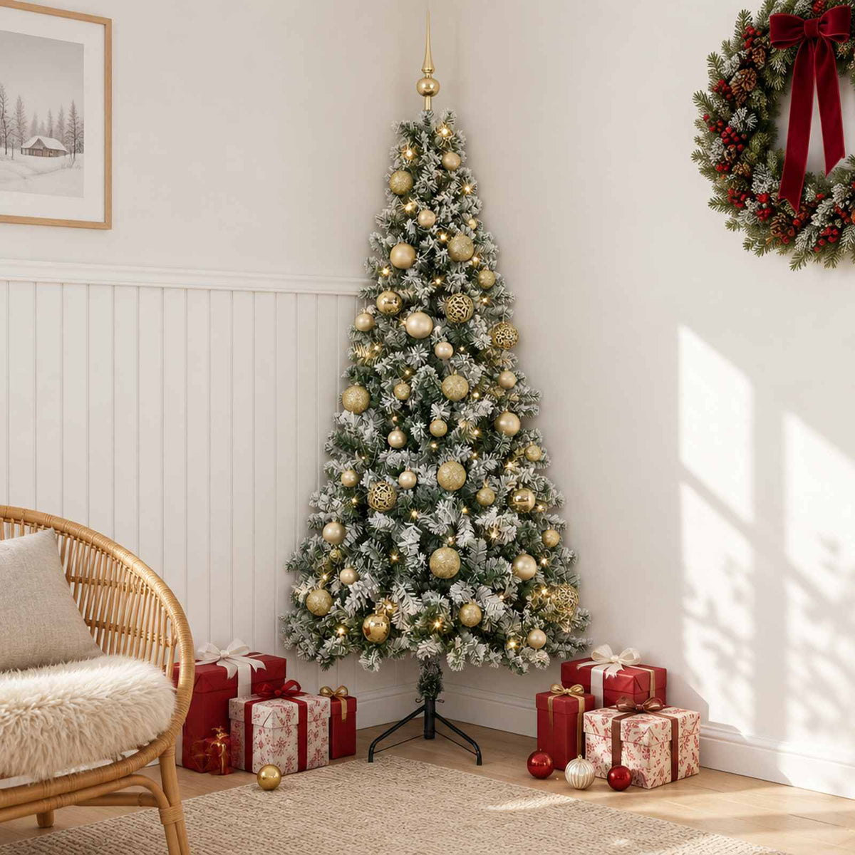 Artificial Christmas Tree with Bauble 150 cm 150 LEDs