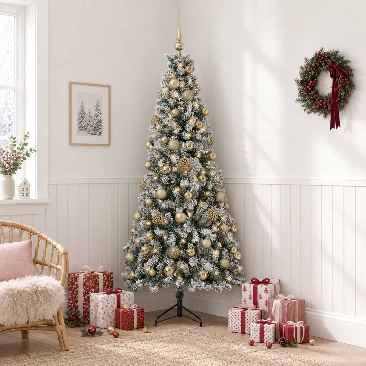 Artificial Christmas Tree with Bauble 240 cm 300 LEDs