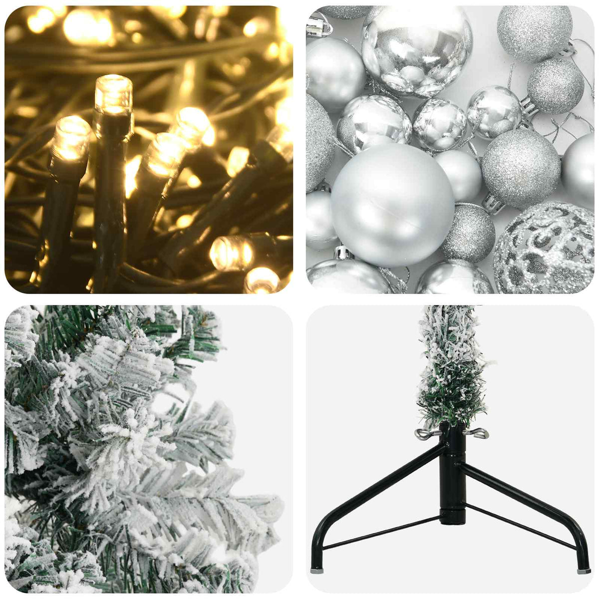 Artificial Christmas Tree with Bauble 240 cm 300 LEDs