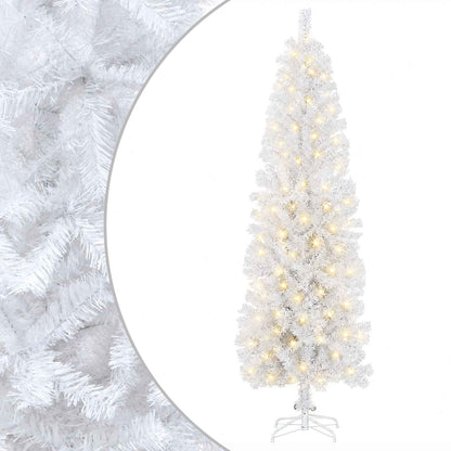 Artificial Slim Christmas Tree 240 cm 300 LEDs Warm White