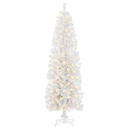 Artificial Slim Christmas Tree 240 cm 300 LEDs Warm White
