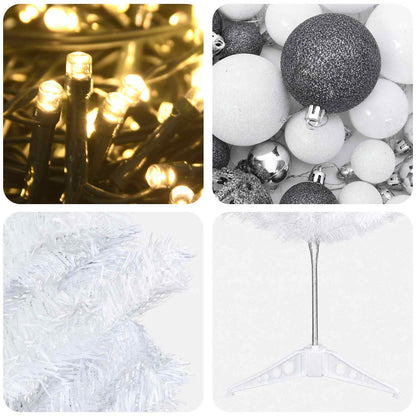 Artificial Slim Christmas Tree with Bauble 150 cm 150 LEDs