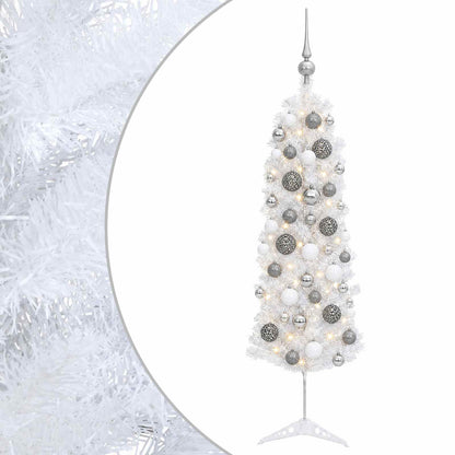 Artificial Slim Christmas Tree with Bauble 150 cm 150 LEDs