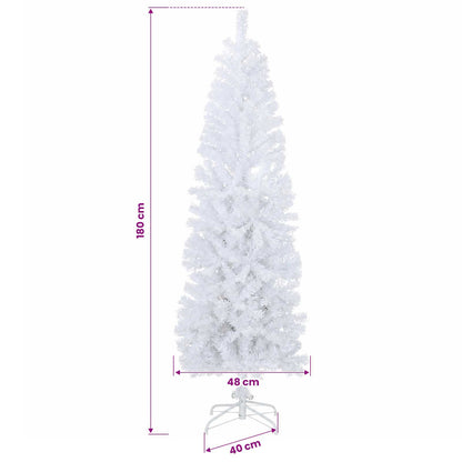 Artificial Slim Christmas Tree with Bauble 180 cm 300 LEDs