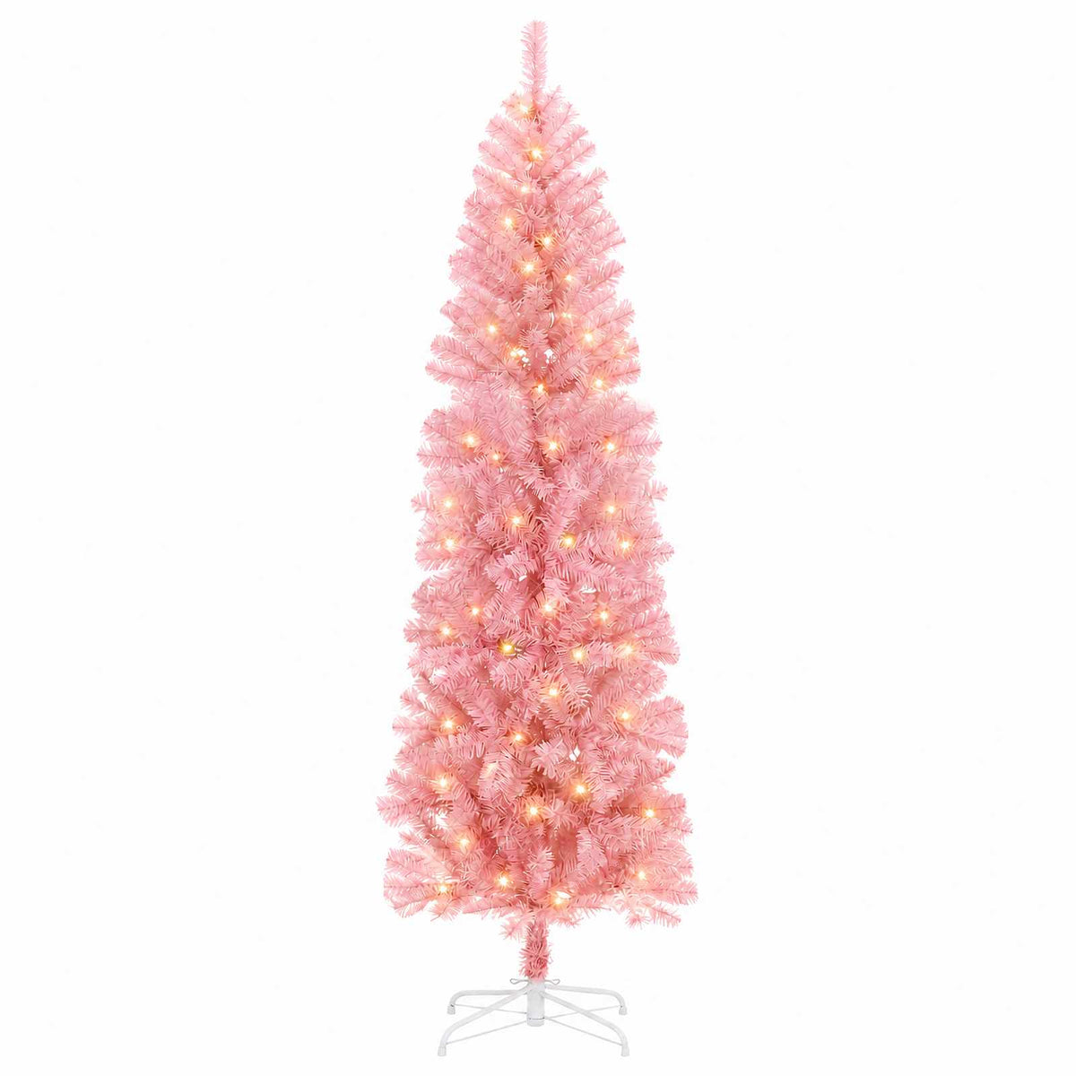 Artificial Slim Christmas Tree 180 cm 300 LEDs Warm White
