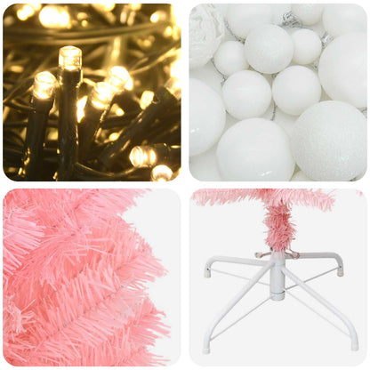 Artificial Slim Christmas Tree with Bauble 180 cm 300 LEDs