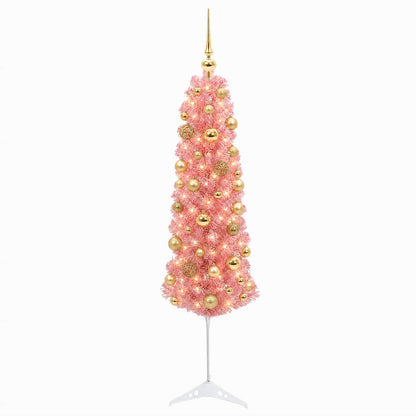 Artificial Slim Christmas Tree with Bauble 150 cm 150 LEDs