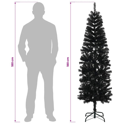 Artificial Slim Christmas Tree 180 cm 300 LEDs Warm White